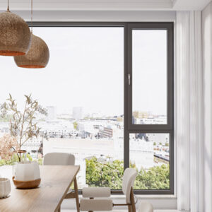 T66-75 - Aluminium window door with extremely narrow frame design