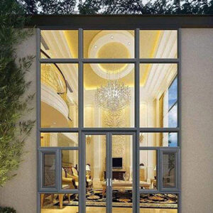 T66-85 - Aluminum double inward opening windows